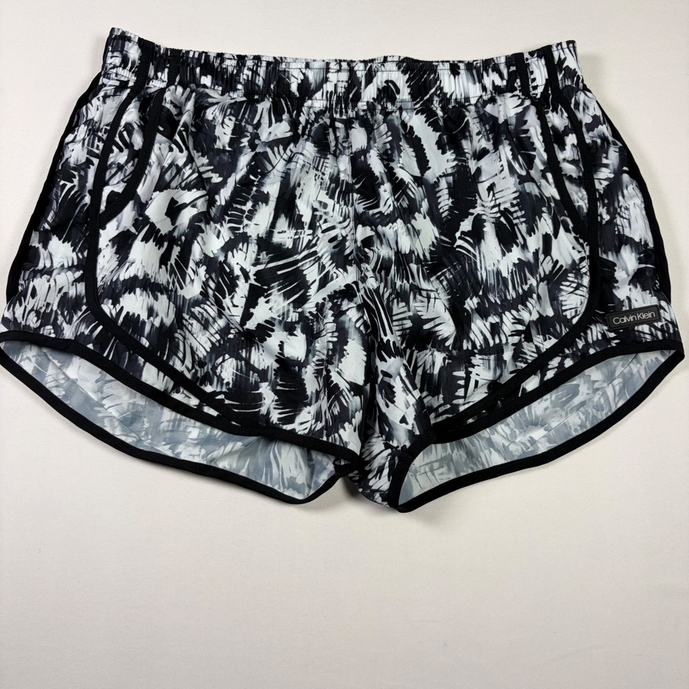 Calvin Klein Performance Shorts Abstract Activewear Running Training Workout L